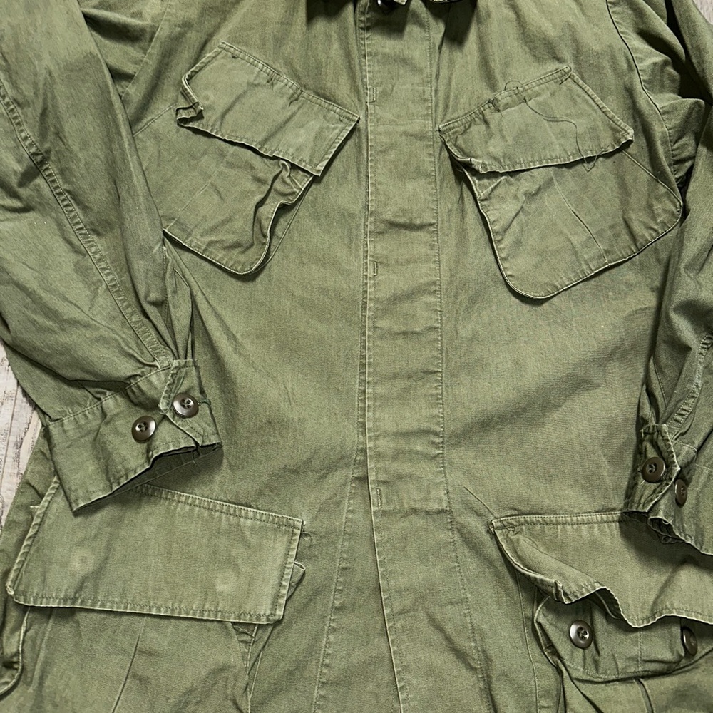 Vintage Vietnam era 1967 Military Olive green shirt Fatigue leisure combat shirt - Picture 6 of 10